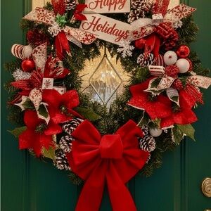 Festive Handmade Custom Holiday Wreath